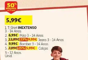 Auchan T-shirt inextenso promoção