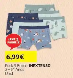 Auchan Pack 3 Boxers inextenso promoção
