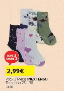 Auchan Pack 3 Meias INEXTENSO promoção