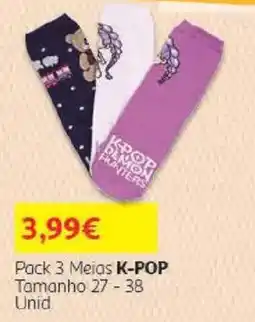 Auchan Pack 3 Meias K-POP promoção