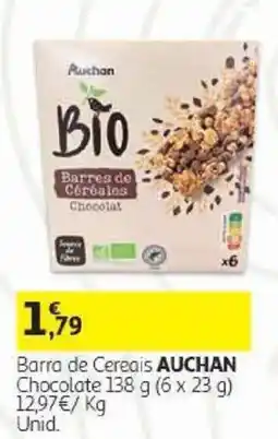 Auchan Barra de Cereais Auchan Chocolate promoção