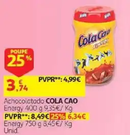 Auchan achocolatado cola cao promoção
