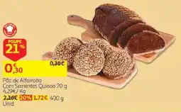 Auchan Pão de Alfarroba Com Sementes Quinoa promoção