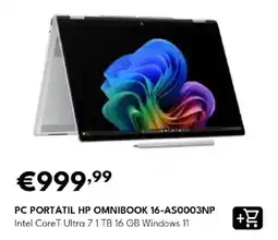 Radio Popular pc portátil hp omnibook 16-as0003np promoção
