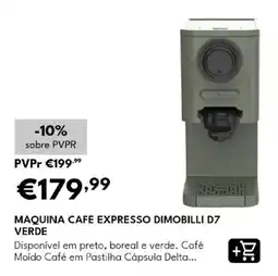 Radio Popular máquina café expresso dimobilli d7 verde promoção