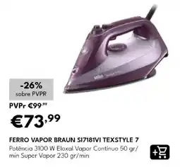 Radio Popular ferro vapor braun si7181vi texstyle 7 promoção