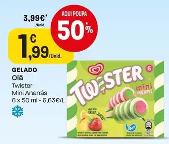 Gelado Olá Twister Mini Ananás