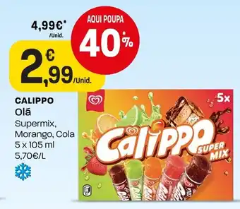 Calippo Olá Supermix, Morango, Cola