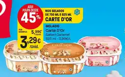 Intermarché gelado carte d'or salted caramel promoção