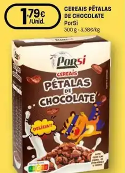 Intermarché Cereais pētalas de chocolate porsi promoção
