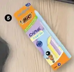 Intermarché 3 canetas cristal pastel bic promoção