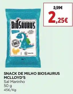 Supercor Snack de milho biosaurus mcloyd's promoção
