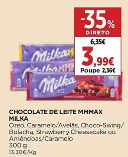 Supercor Chocolate de leite mmmax milka promoção