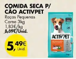 Pingo Doce comida seca p/ cão activpet promoção