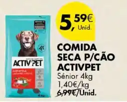 Pingo Doce comida seca p/cão activpet sênior promoção