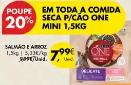 Pingo Doce purina one mini small salmão e arroz promoção