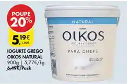 Pingo Doce Iogurte grego oikos natural promoção