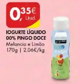 Pingo Doce Iogurte líquido 00% pingo doce melancia e limão promoção