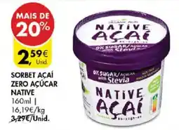 Pingo Doce Sorbet açaí native promoção