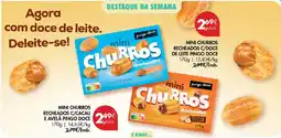 Pingo Doce Mini churros recheados c/doce de leite pingo doce promoção