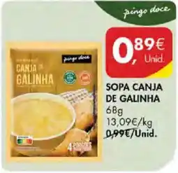 Pingo Doce Pingo Doce sopa canja de galinha promoção