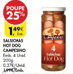 Pingo Doce Salsichas hot dog campesino promoção