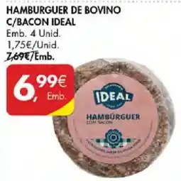 Pingo Doce Hambúrguer de bovino ideal c/bacon ideal promoção