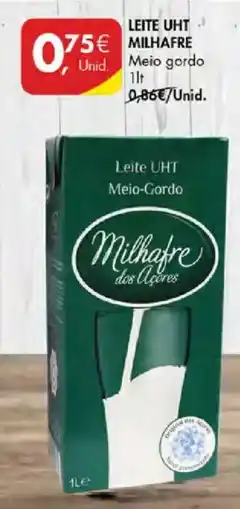 Pingo Doce Leite UHT Milhafre Meio-Gordo promoção