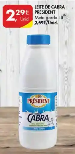 Pingo Doce Leite de cabra president promoção