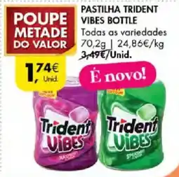 Pingo Doce pastilha trident vibes bottle promoção