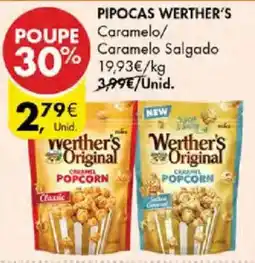 Pingo Doce Pipocas werther's caramelo/ caramelo salgado promoção