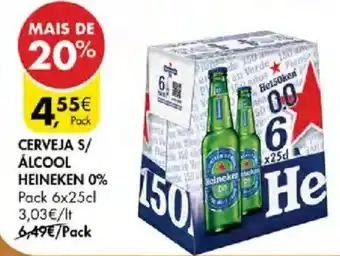 Cerveja s/ álcool heineken 0%