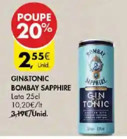 Pingo Doce gin&tonic bombay sapphire promoção