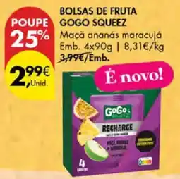 Pingo Doce Bolsas de fruta gogo squeeze promoção