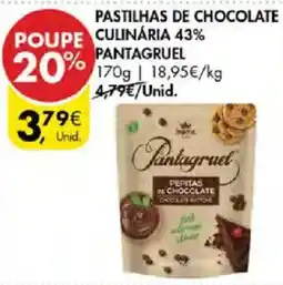 Pingo Doce Pastilhas de chocolate pantagruel promoção