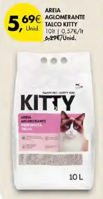 Pingo Doce Kitty areia aglomerante perfumada talco promoção