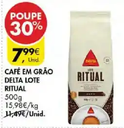 Pingo Doce Café em grão delta lote ritual promoção