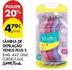 Pingo Doce Lâmina de depilação venus plus 3 promoção
