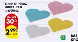 Pingo Doce Bloco de escrita glitter heart promoção