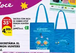 Pingo Doce sacola com alça de ombro kpop demon hunters promoção