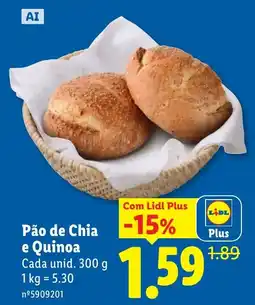 Lidl Pão de Chia e Quinoa promoção
