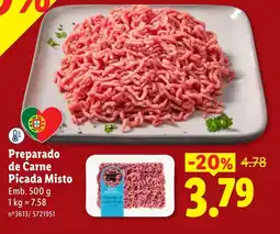 Lidl Preparado de Carne Picada Misto promoção