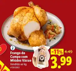 Lidl Frango do Campo com Miúdos Vácuo promoção