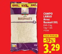 Lidl Campo Largo Arroz Basmati XXL promoção