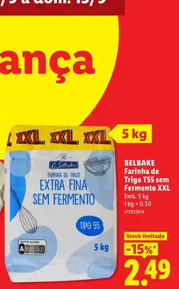 Lidl Belbake farinha de trigo extra fina sem fermento promoção