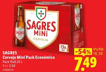 Sagres cerveja mini pack económico