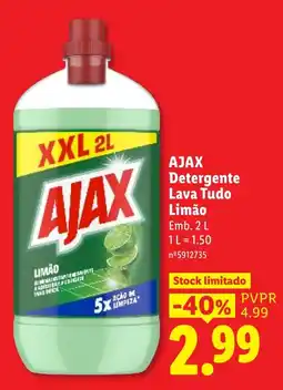 Lidl ajax detergente lava tudo limão promoção
