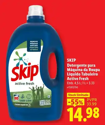Skip detergente para máquina da roupa líquido tabuleiro active fresh