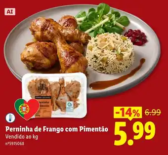 Perninha de frango com pimentão