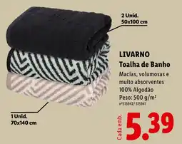 Lidl livarno toalha de banho promoção
